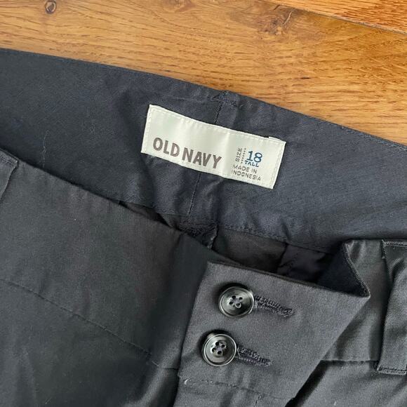 Old Navy High Rise Wide Leg Pants Womens 18T Gray Cotton Blend Casual Trousers - Picture 5 of 9